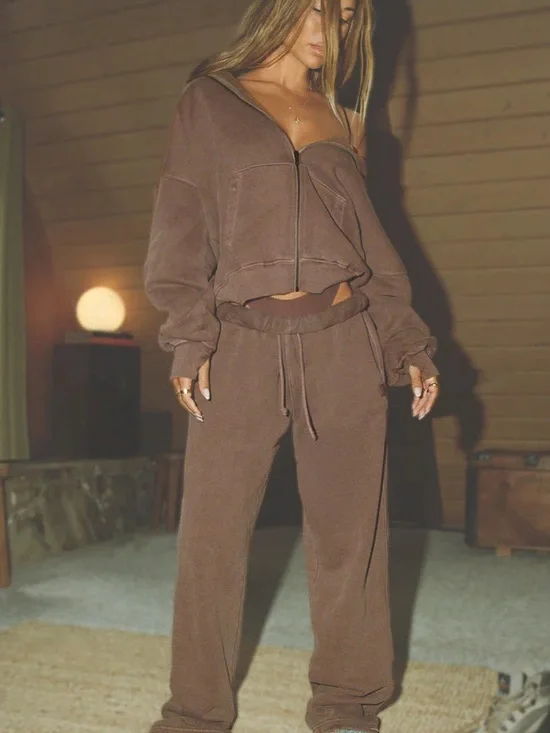 Oversized Straight Leg Jogger Cedar French Terry XS - Picture 6 of 15